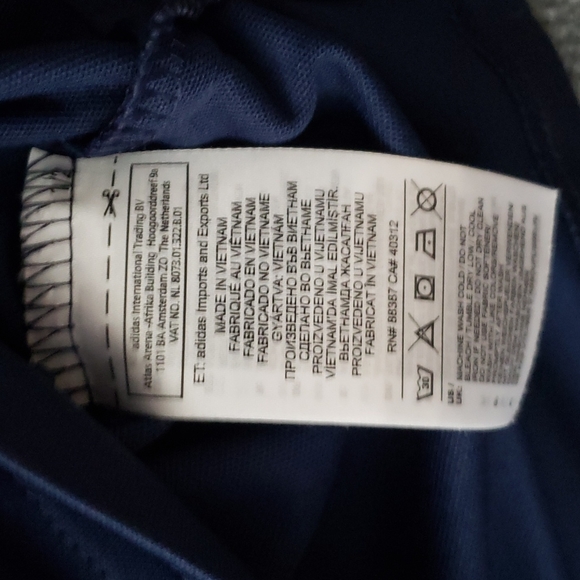 adidas Men's Advantage  Polo  Golf Shirt 2XL Collegiate Navy White - Picture 8 of 9